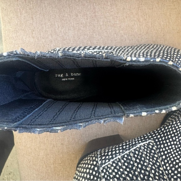 Rag & Bone Leather Womens Rover Black & White Chelsea Boots EUR 39.5 US 9.5 - Picture 5 of 10